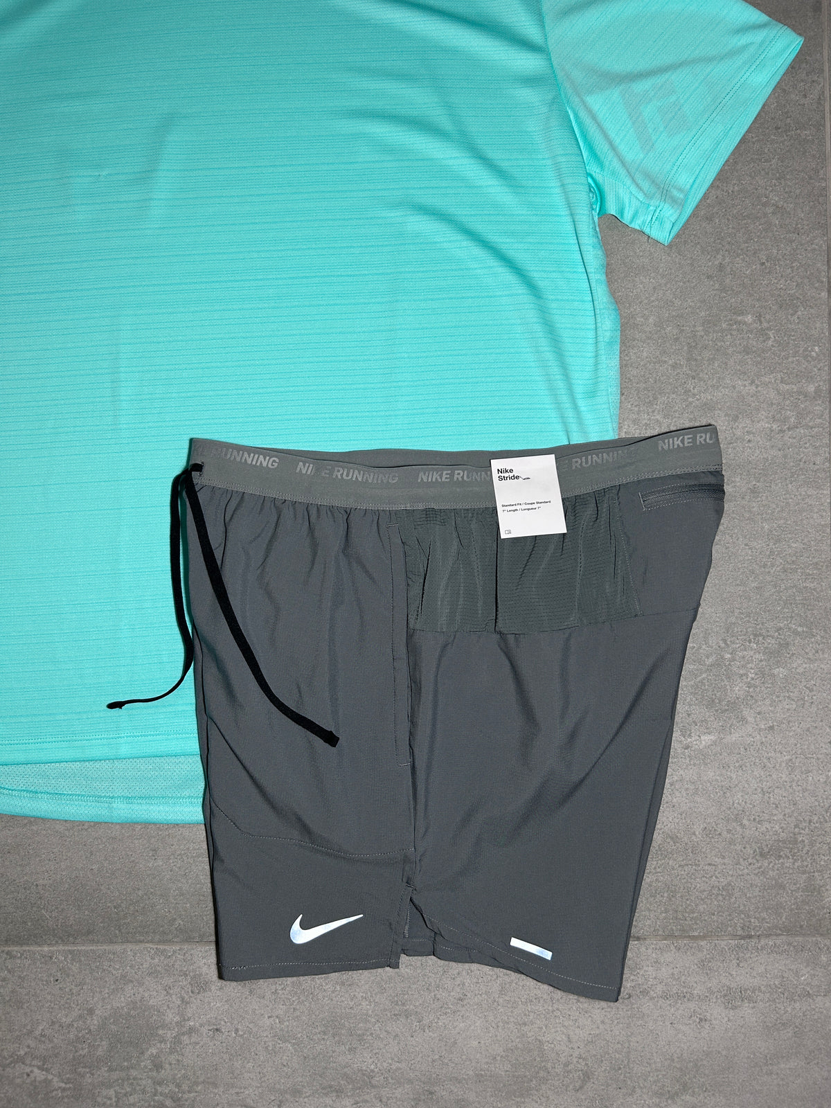 NIKE MILER SET HYPER TURQUOISE + NIKE FLEX STRIDE SHORTS 7INCH