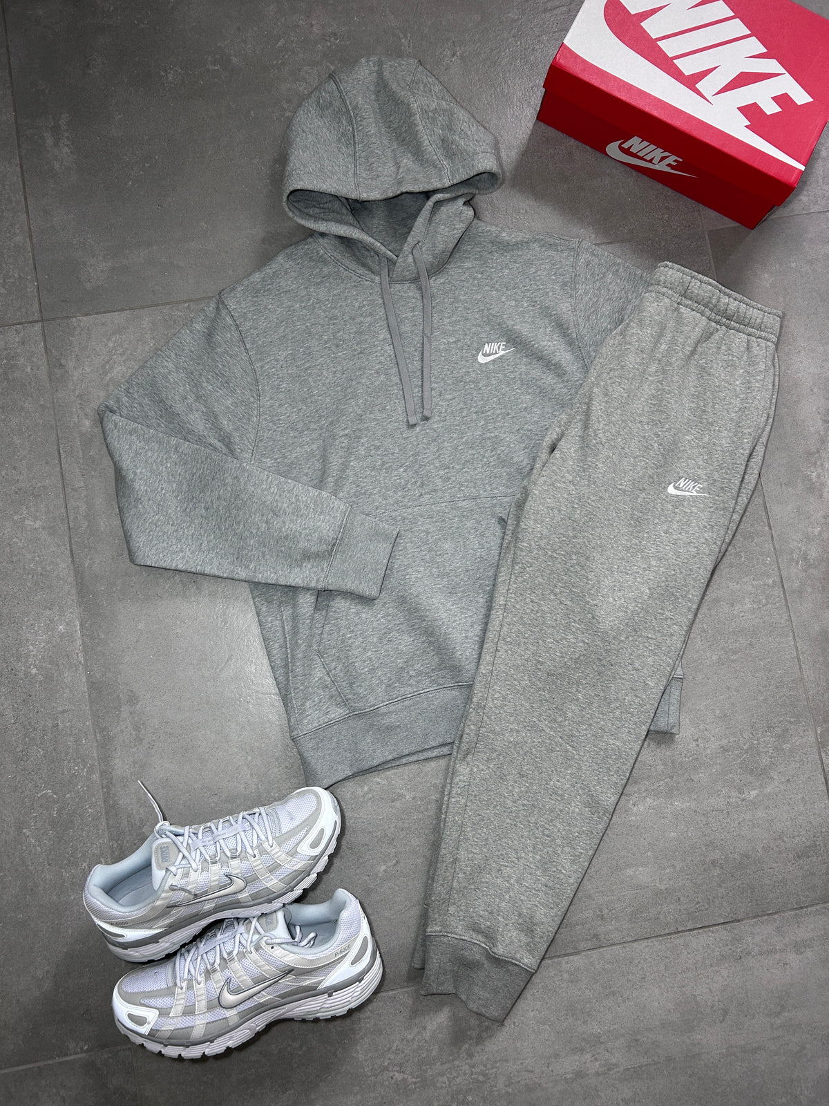 NIKE CLUB FLEECE TRACKSUIT SET GREY