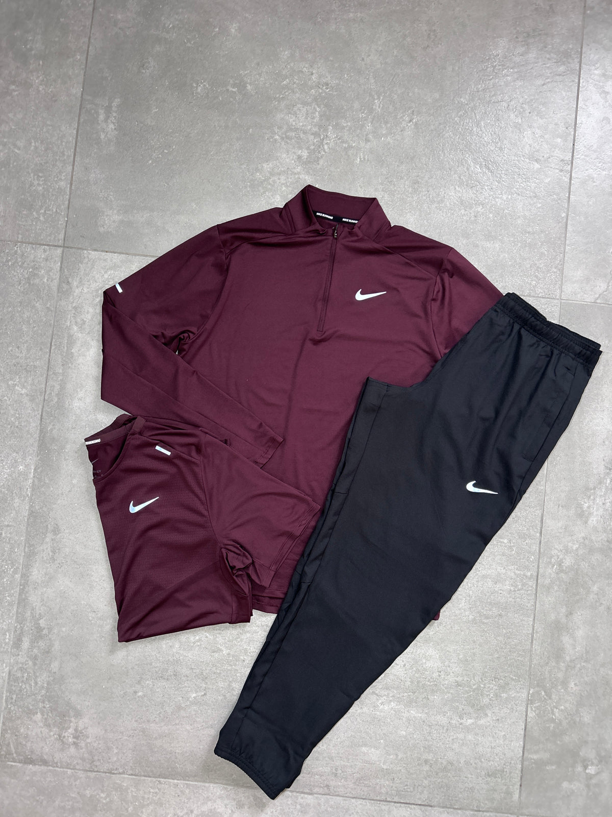NIKE 3 PIECE SET BURGUNDY SET