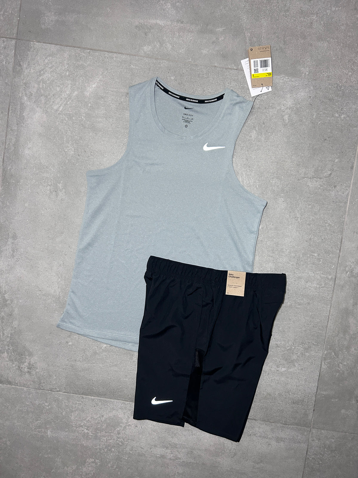 NIKE MILER VEST SET GREY/BLACK
