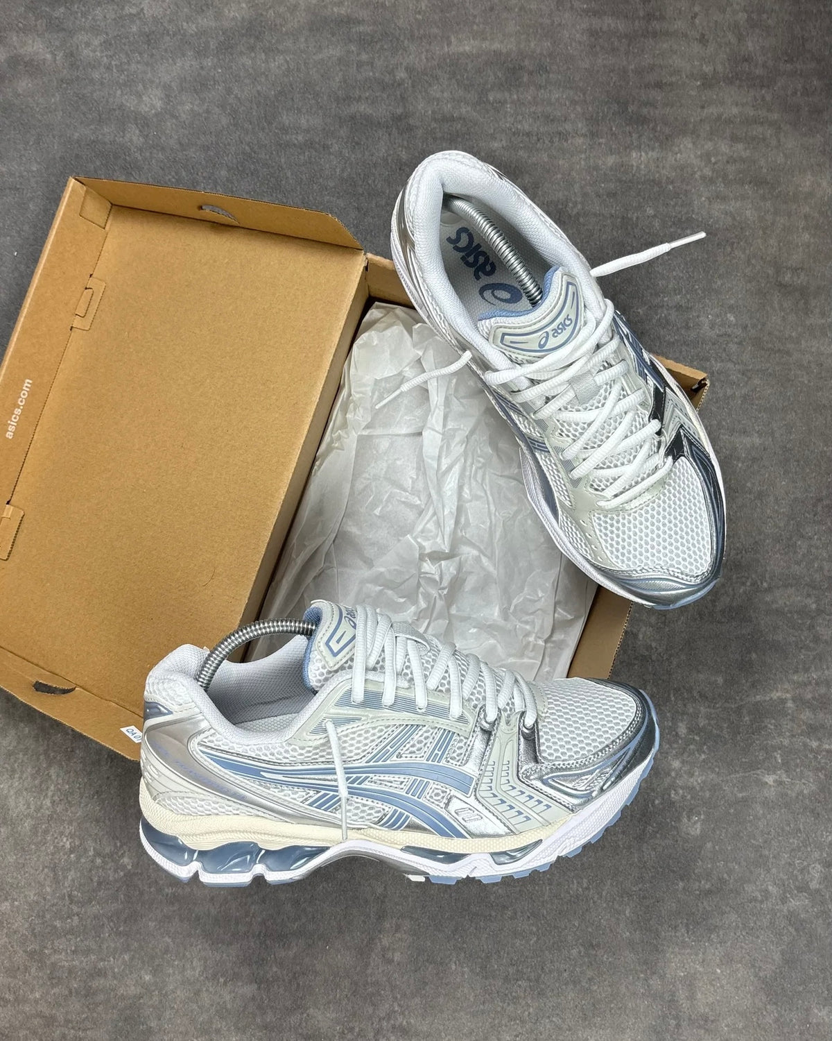 ASICS GEL KAYANO 14 WHITE LIGHT NAVY