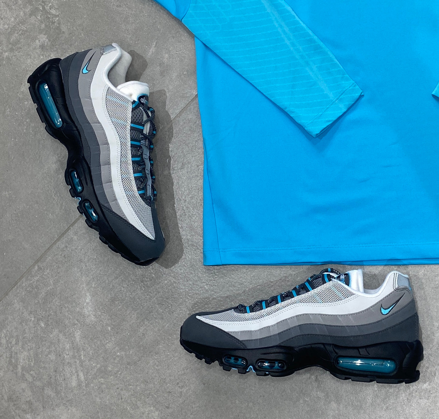 Nike Quarter Zip + Nike Air Max 95s ‘Baltic Blue’