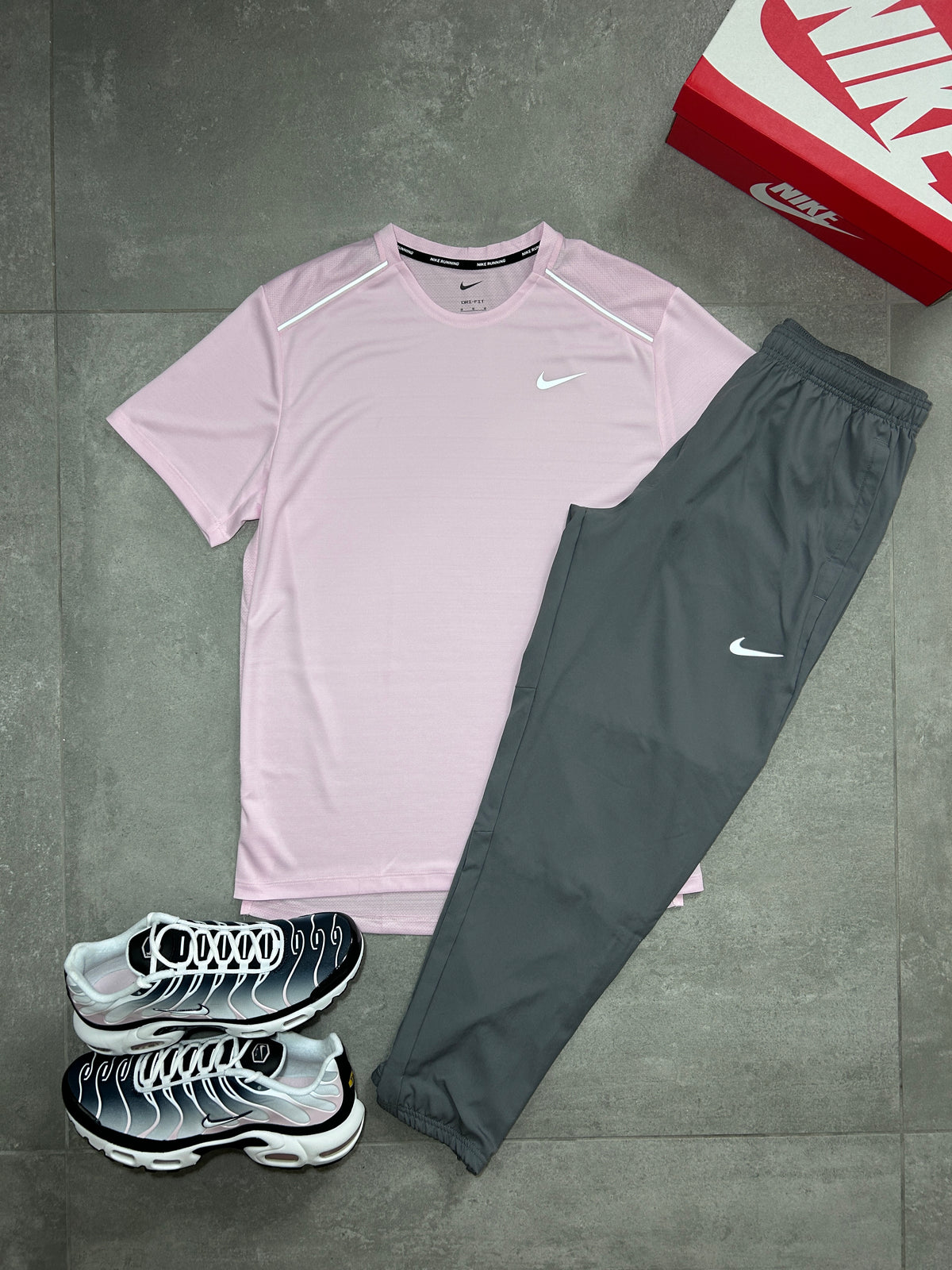 NIKE MILER JOGGER SET PINK FOAM