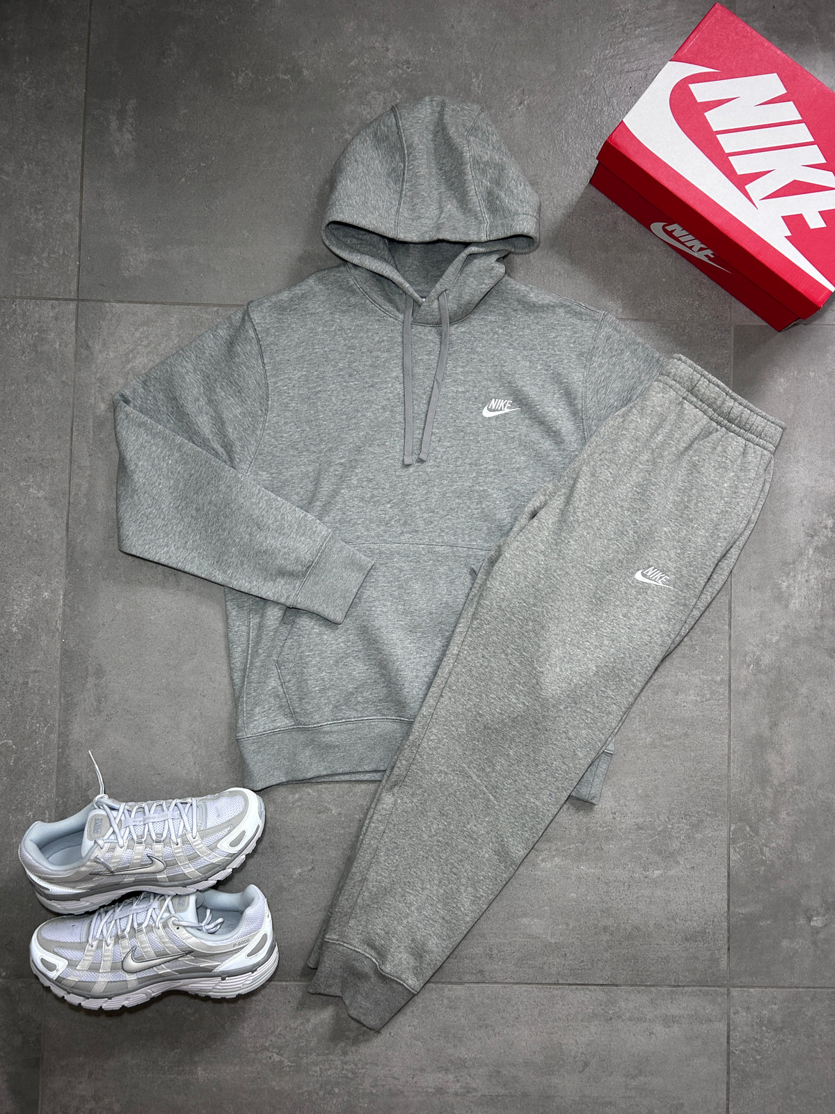 NIKE CLUB FLEECE TRACKSUIT SET GREY