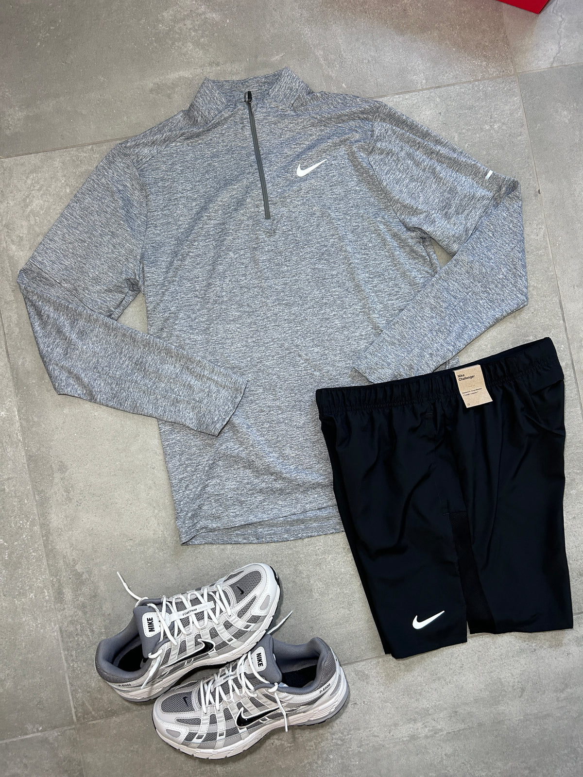 NIKE HALF ZIP SET GREY/BLACK