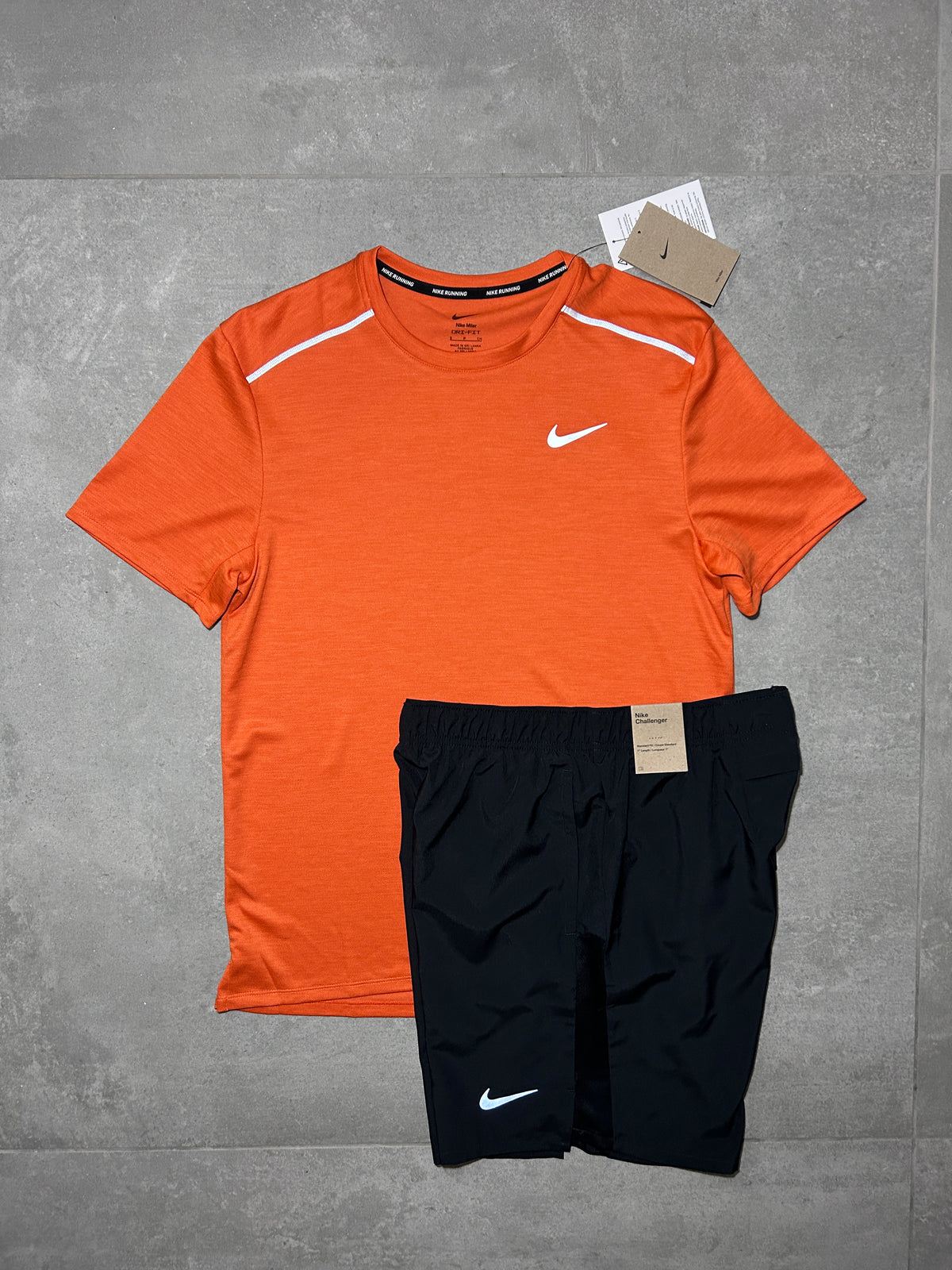 NIKE UV MILER SET ORANGE + CHALLENGER SHORTS 7INCH