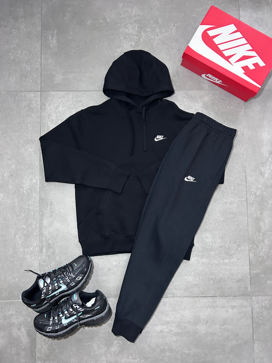 NIKE CLUB FLEECE TRACKSUIT SET BLACK