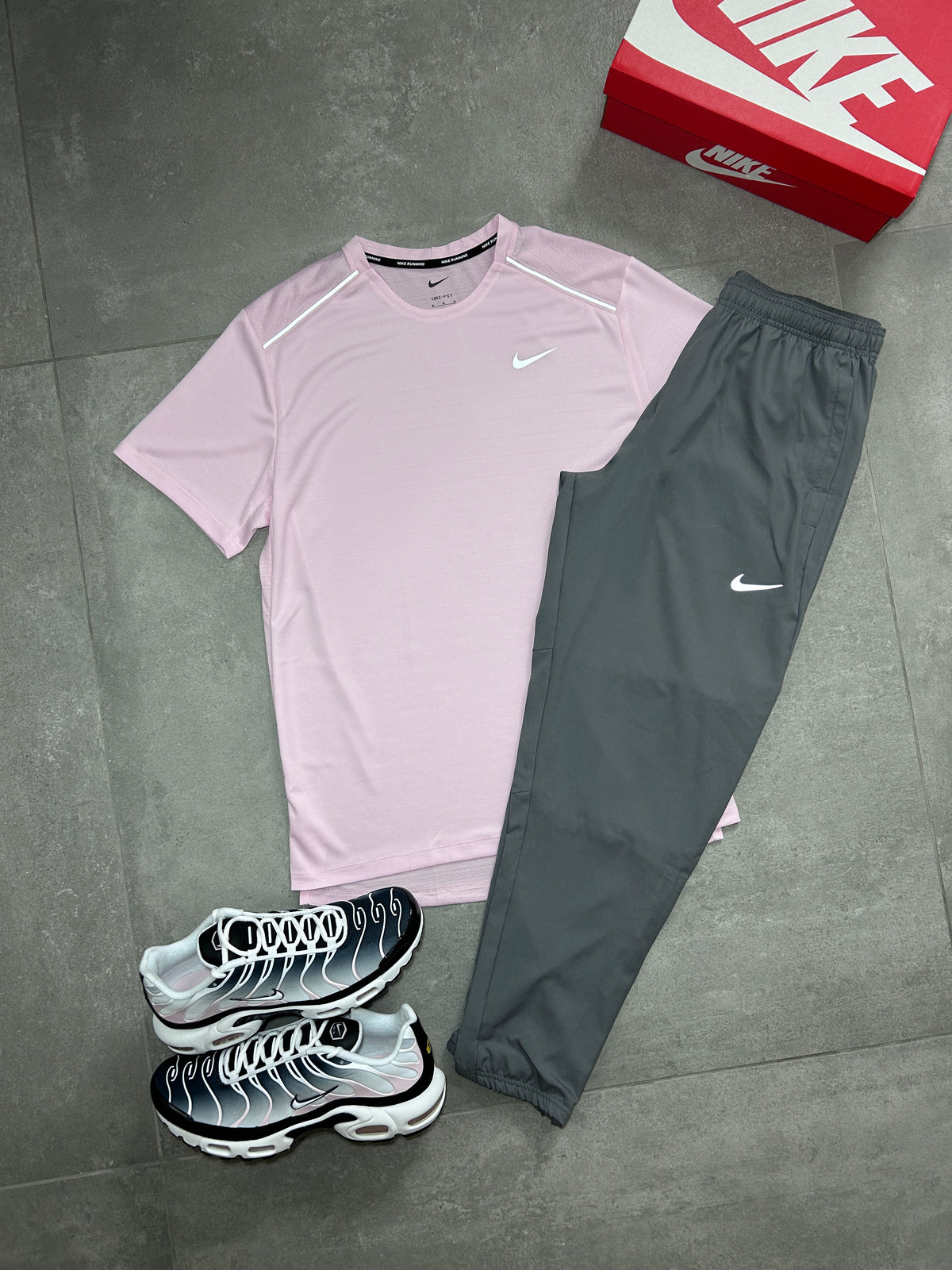 NIKE MILER JOGGER SET PINK FOAM