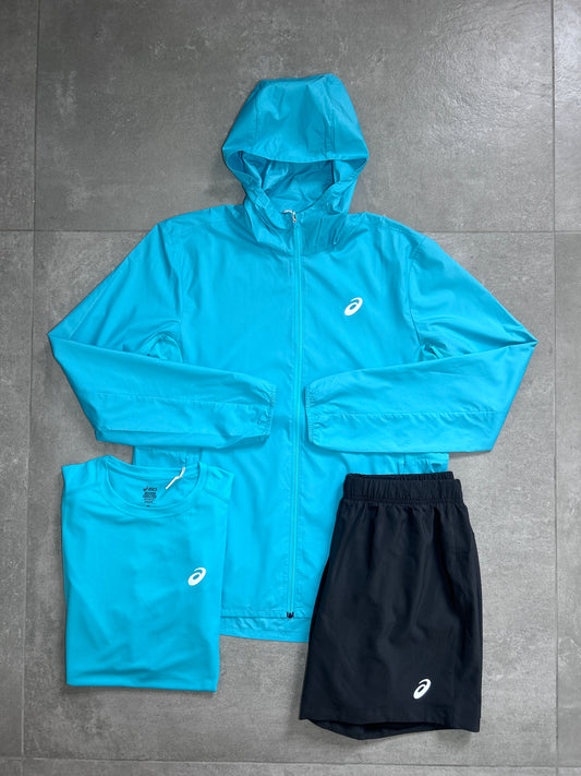 ASICS 3 PIECE SET AQUA BLUE