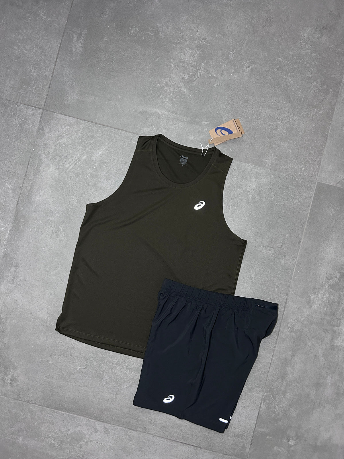 ASICS CORE VEST SET KHAKI