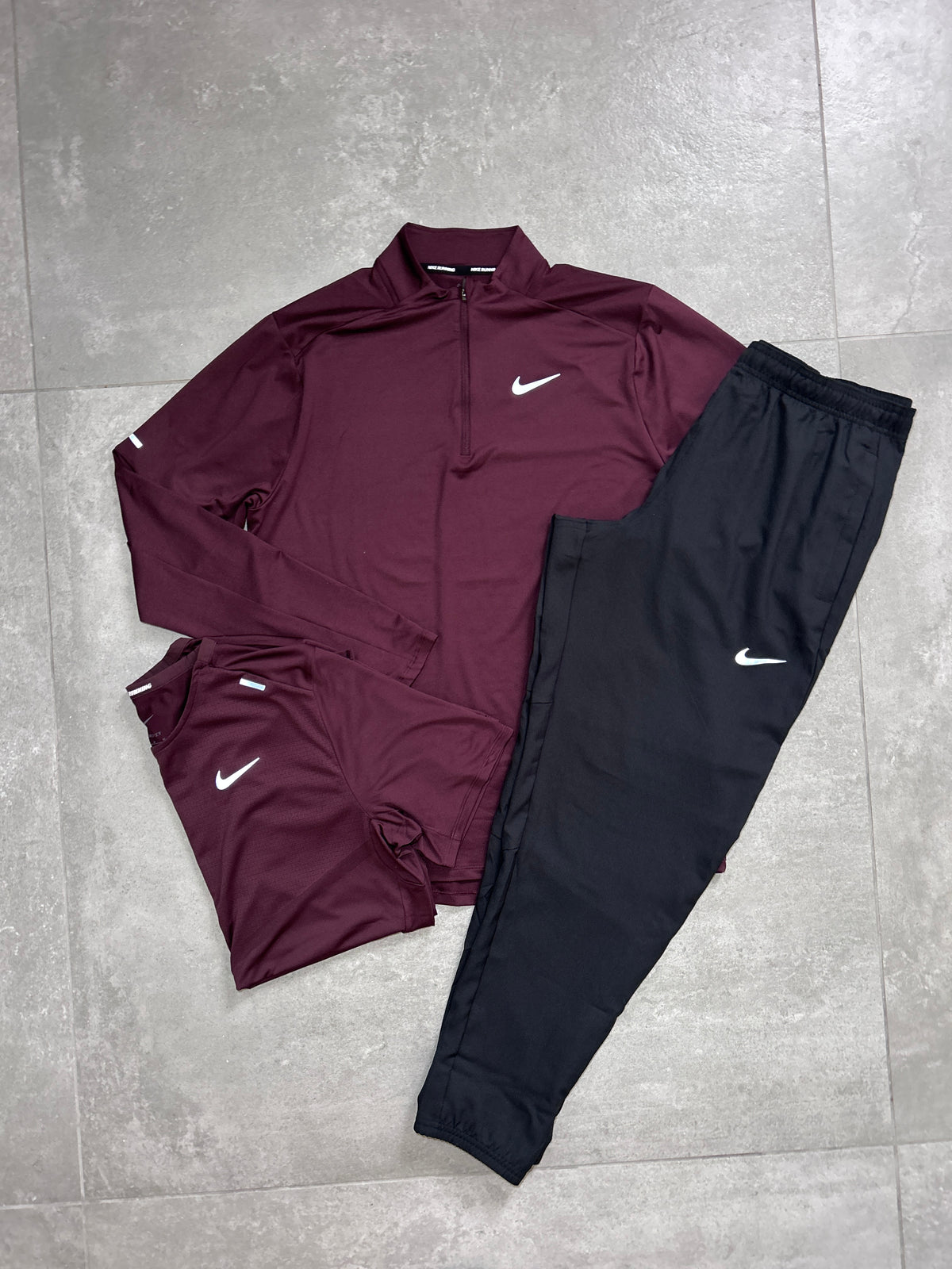 NIKE 3 PIECE SET BURGUNDY SET