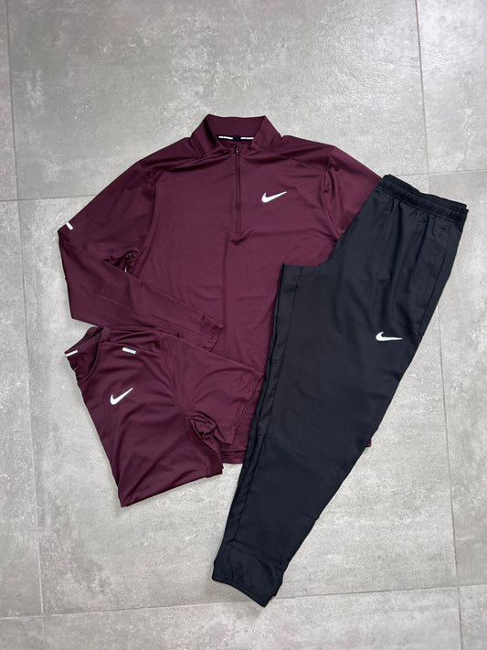 NIKE 3 PIECE SET BURGUNDY SET