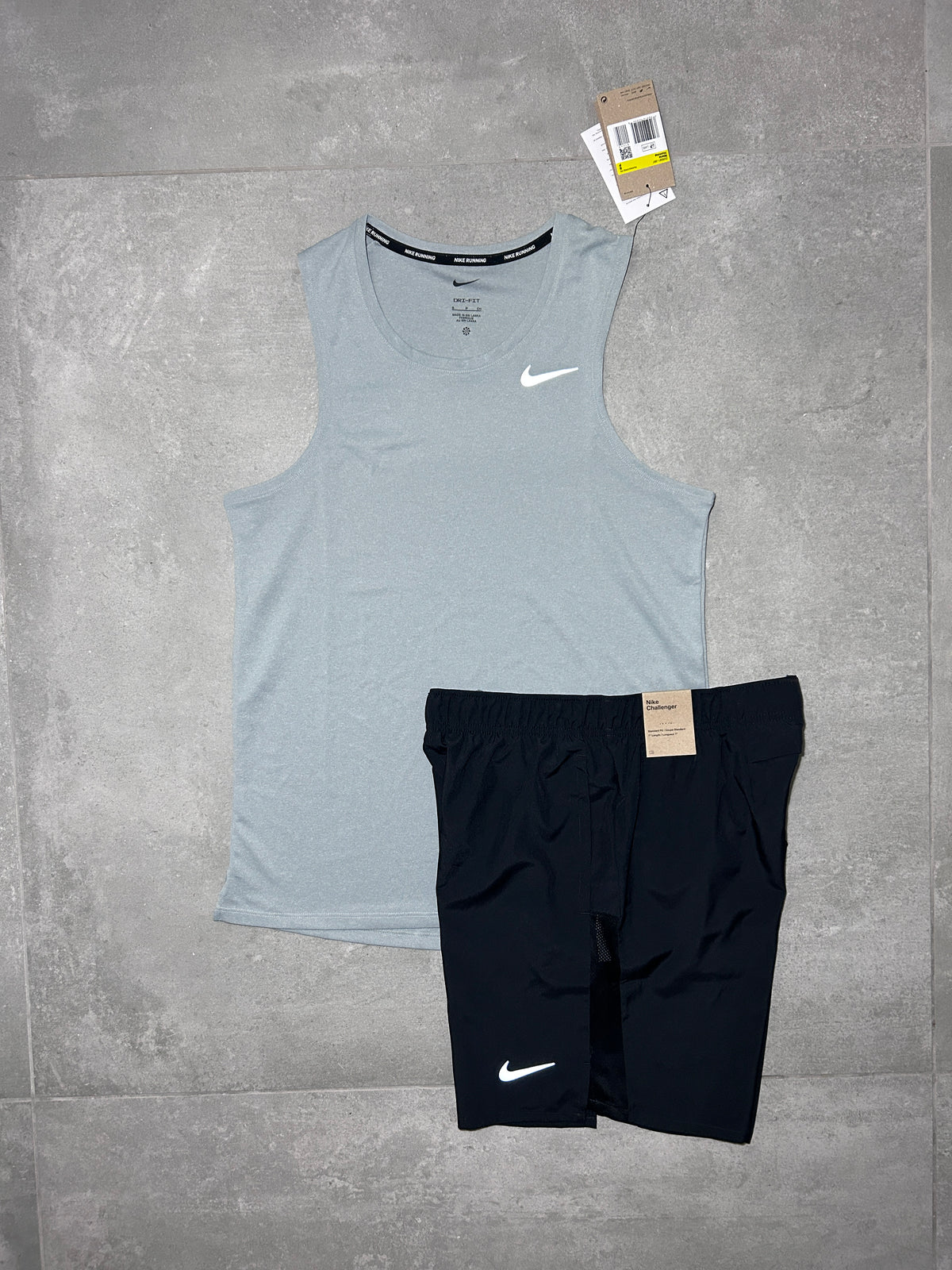 NIKE MILER VEST SET GREY/BLACK