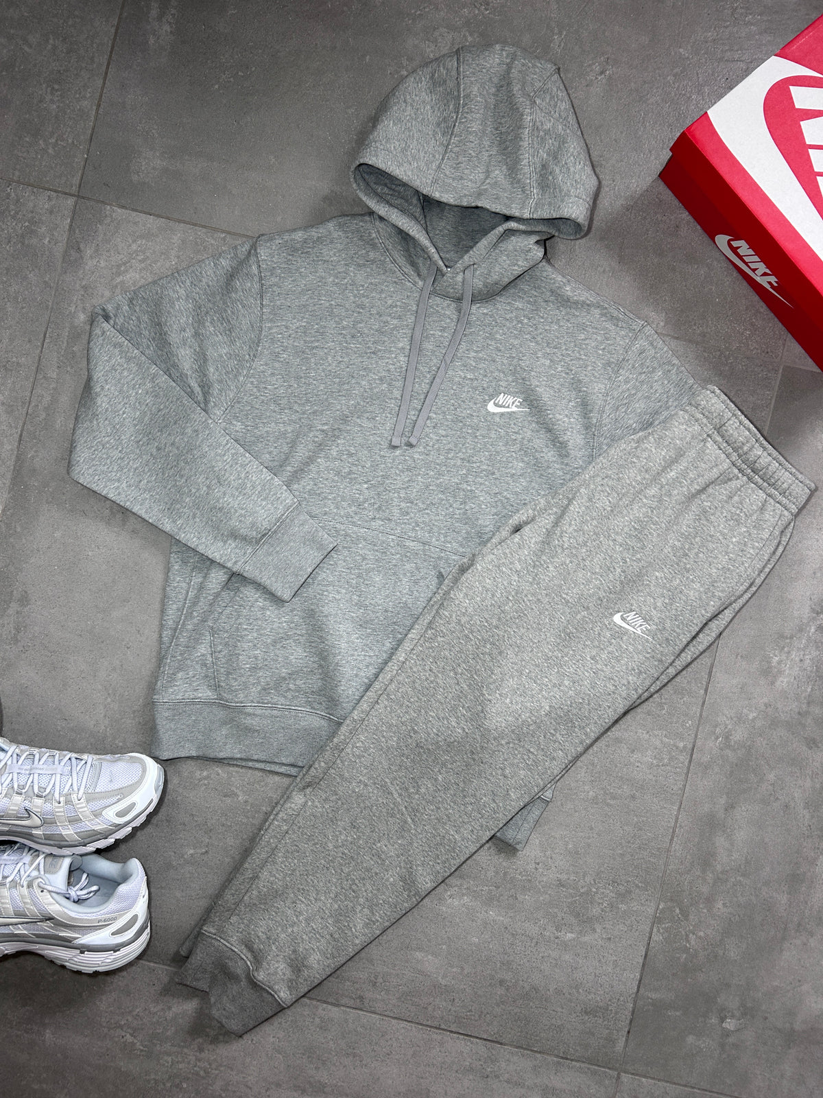 NIKE CLUB FLEECE TRACKSUIT SET GREY