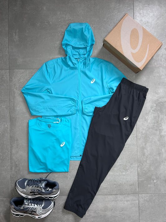 ASICS 3 PIECE AQUA BLUE SET
