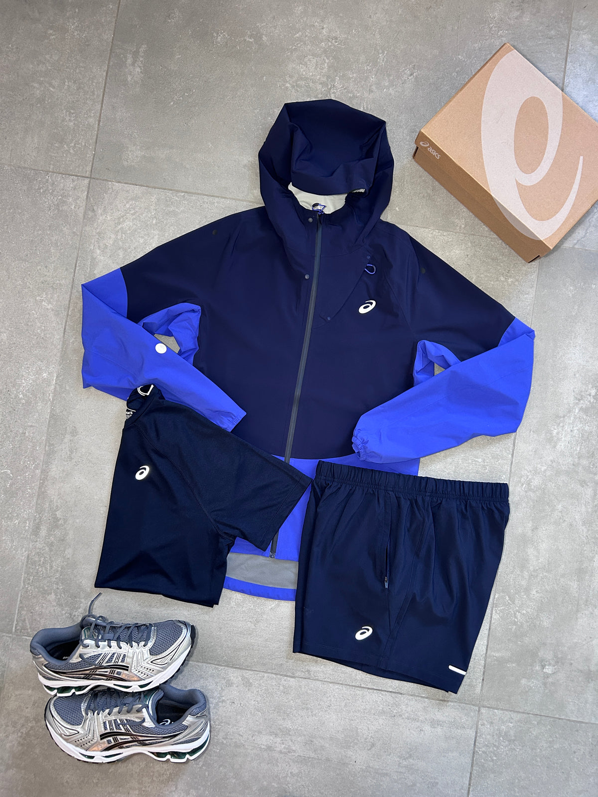 ASICS 3 PIECE SHELL MIDNIGHT COBALT BLUE SET