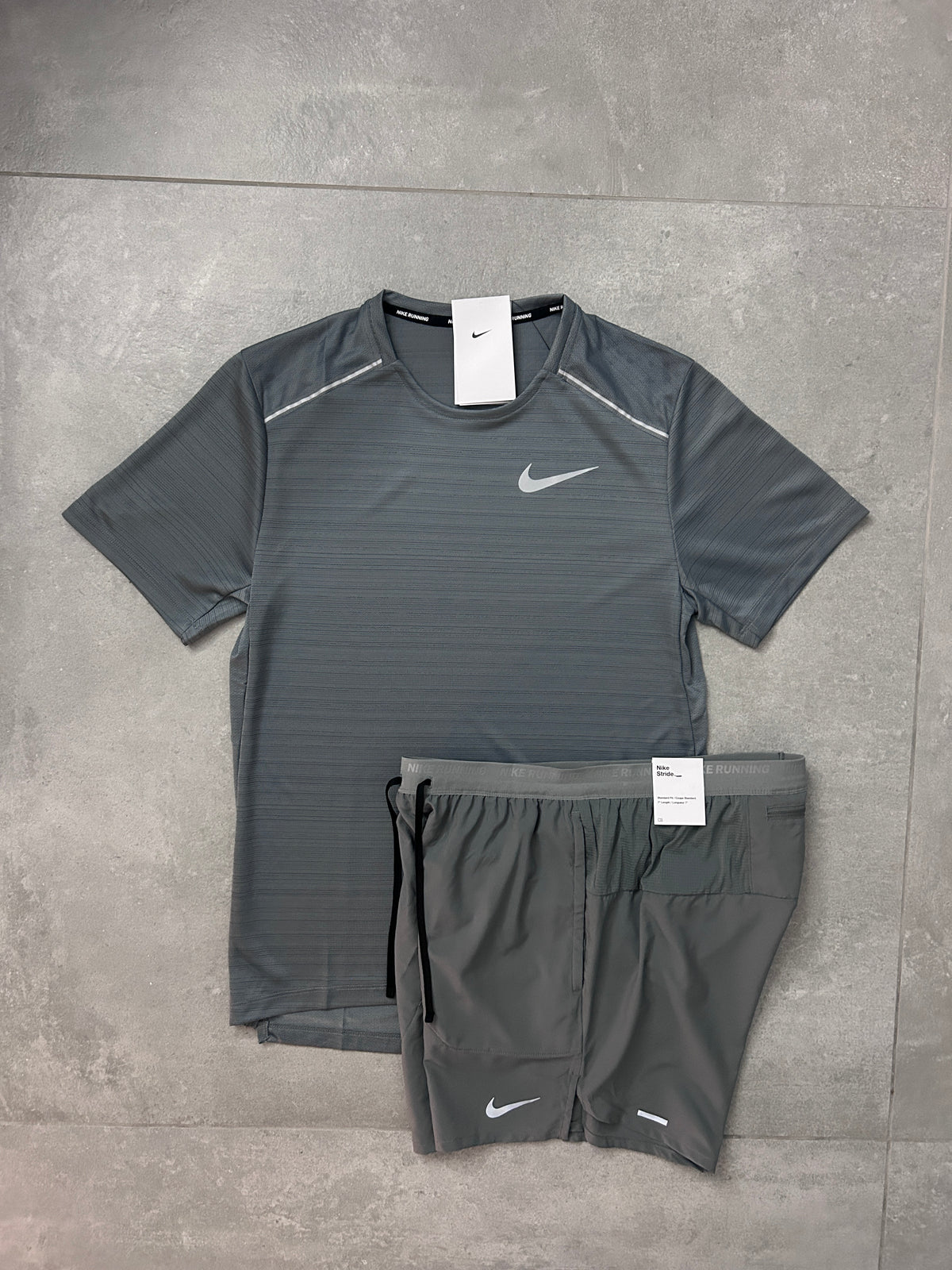 Nike Miler + Flex Stride Set Smoke Grey